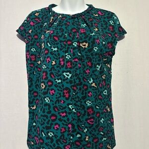 Worthington Pink Cap Sleeve Relaxed Blouse